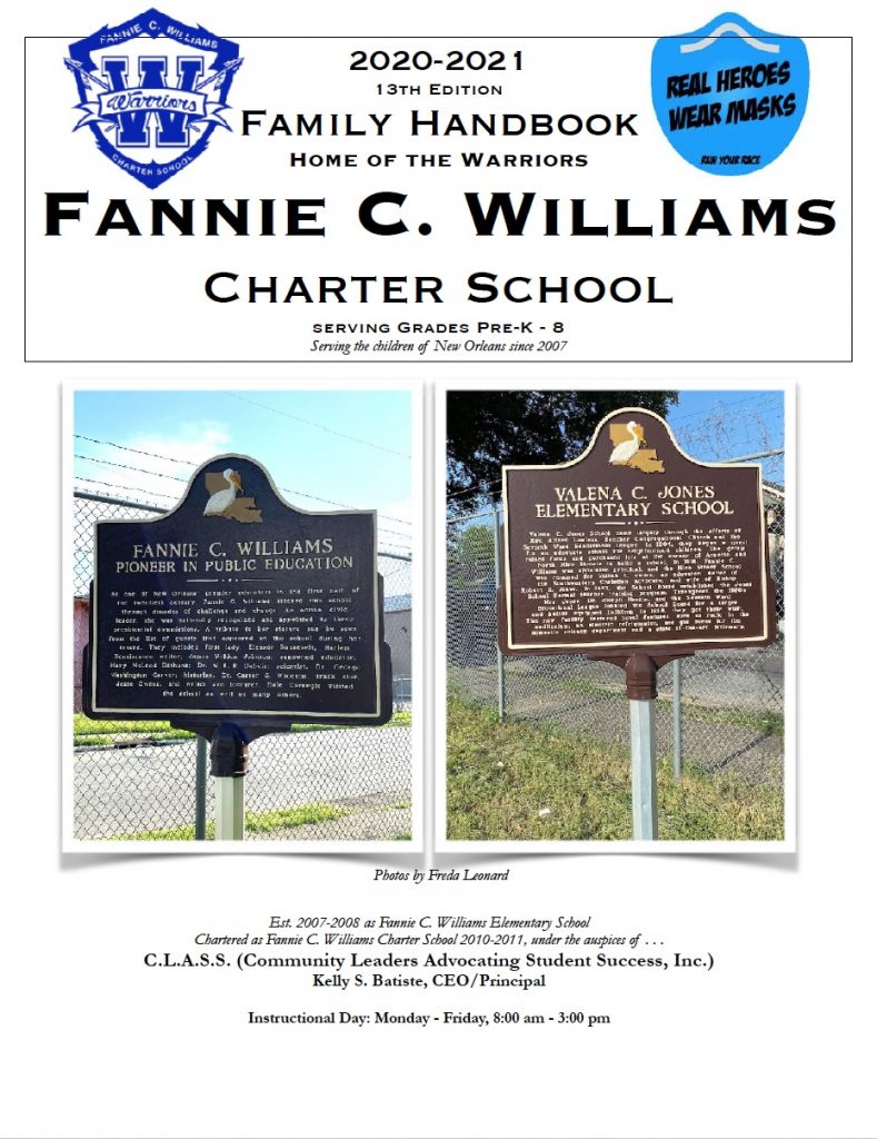 Fannie C Williams Charter Family Handbook 21